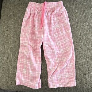 NFL Reebok Kansas City Chiefs Pink Plaid Toddler Pajama Lounge Pants 2T